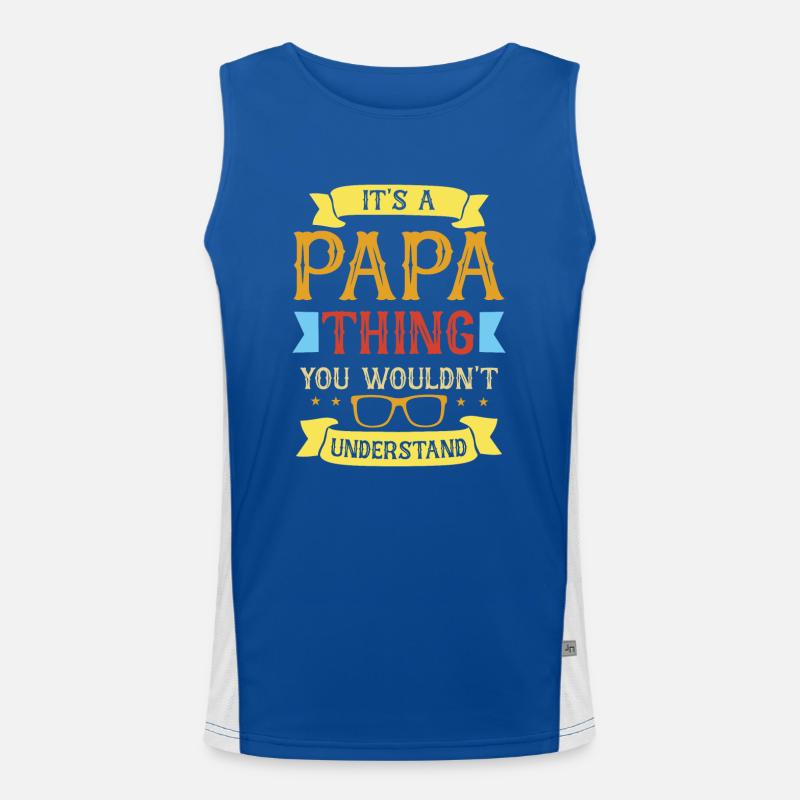 Welt bester Papa Vater Paare Paar Eltern Dad daddy Funktionelles Kontrast-Tank Top für Männer 