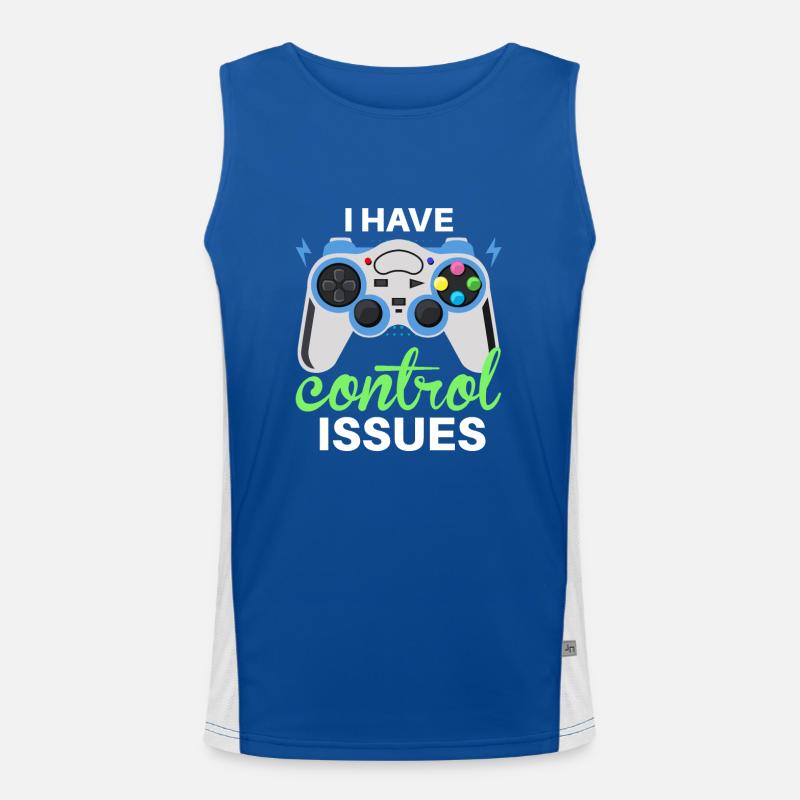 I have control issues Men's Functional Contrast Tank Top 