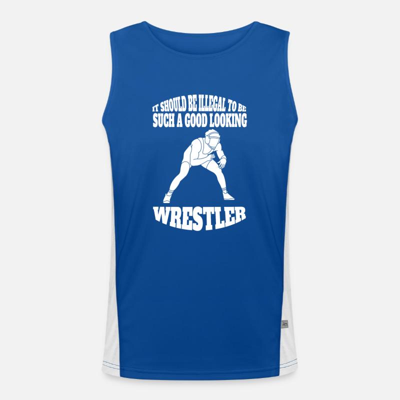 Ringer Ringen Wrestling Wrestler Geschenk Funktionelles Kontrast-Tank Top für Männer 