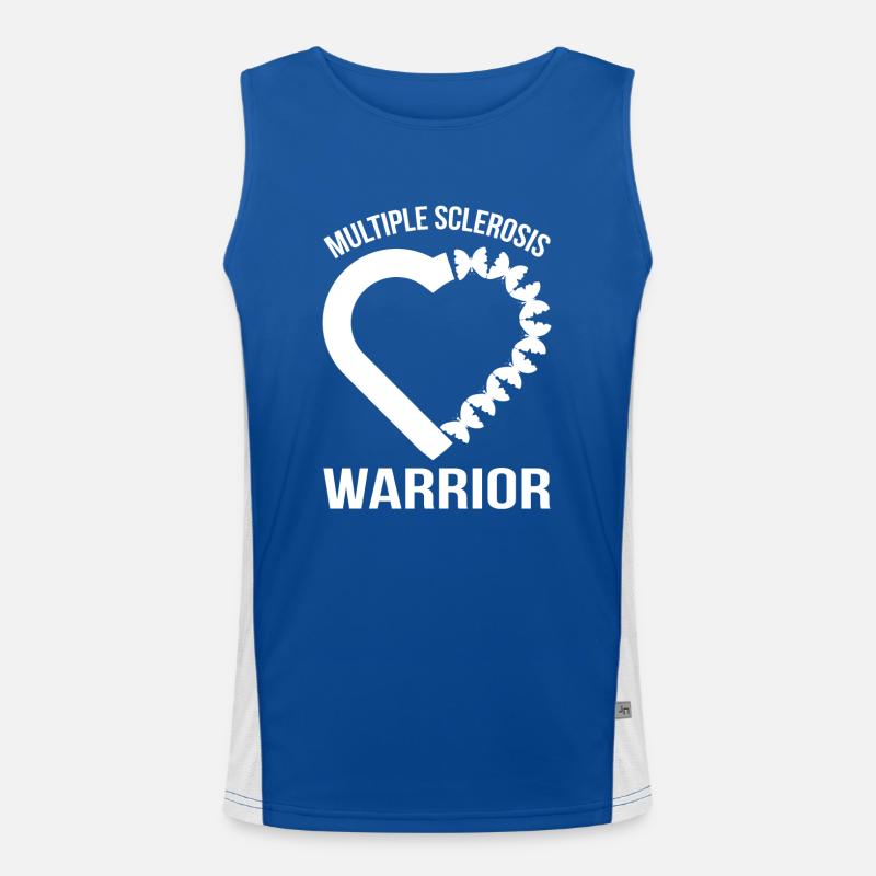 Multiple Sclerosis Awareness - Men's Functional Contrast Tank Top - royal/white