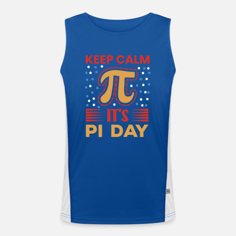 Pi Day Day Circle Number Pi Men's Functional Contrast Tank Top 