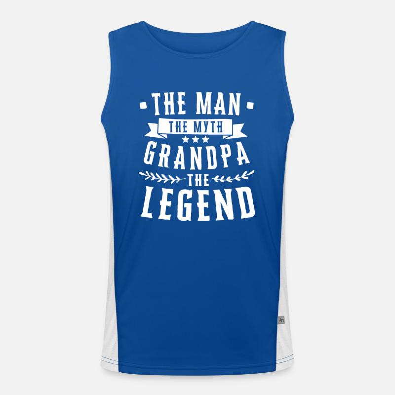 Opa Enkel Beste Freunde Großvater Enkelin Geschenk Funktionelles Kontrast-Tank Top für Männer 