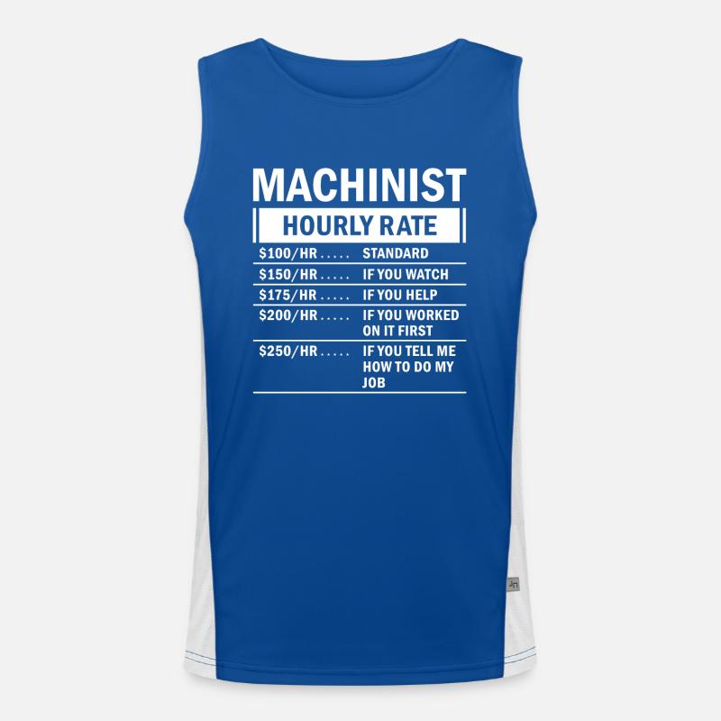 Machine operator plant operator gift Men's Functional Contrast Tank Top 