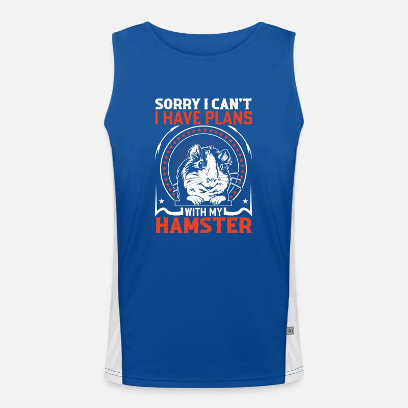 Hamster Lover Hamster Gift - Men's Functional Contrast Tank Top - royal/white