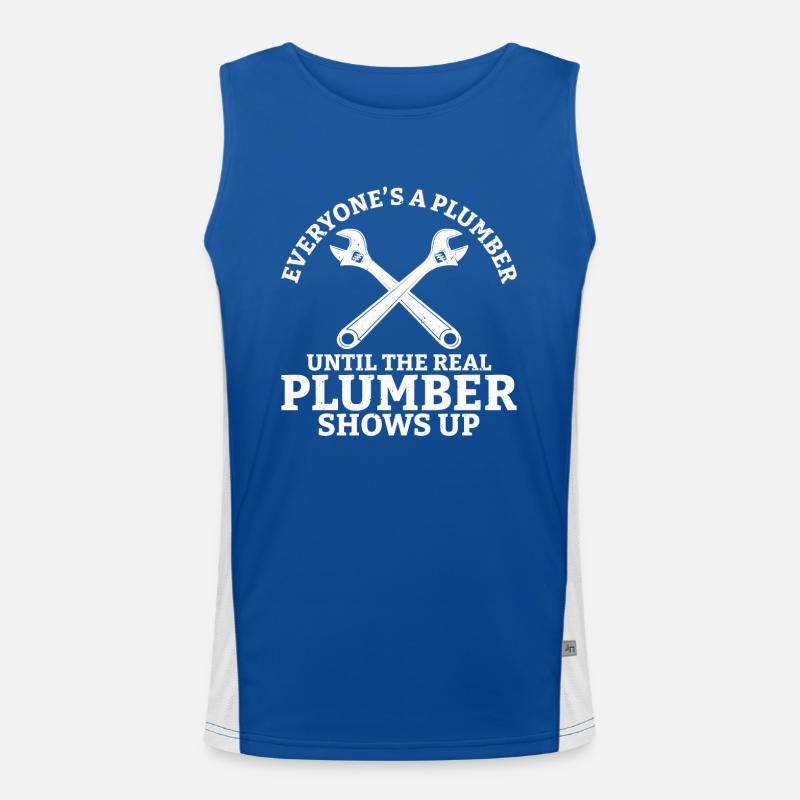 Heating Engineer Pump Valve Pressure Regulator Men's Functional Contrast Tank Top 