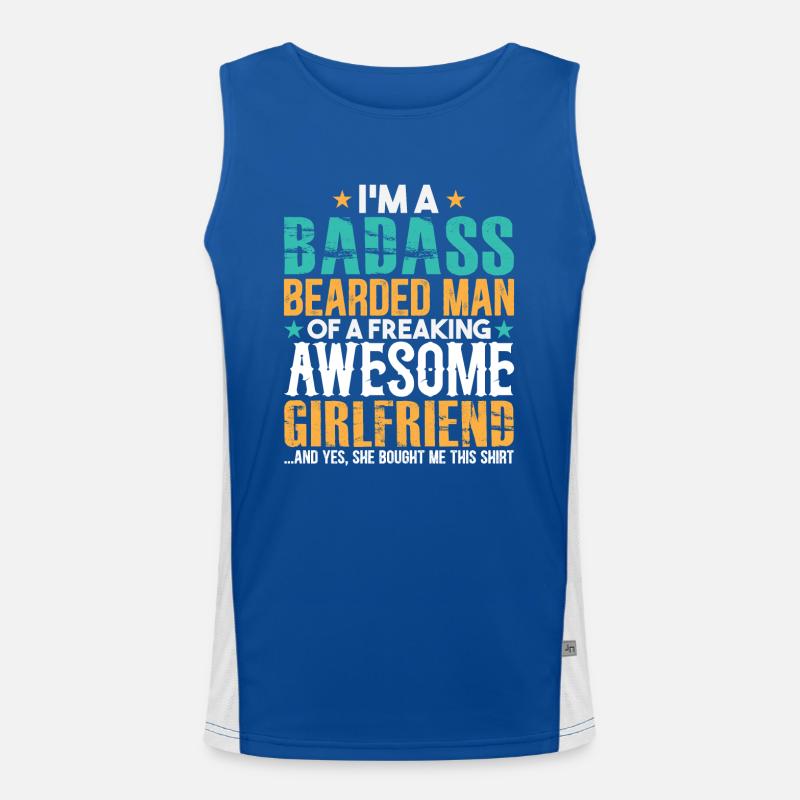 Bart Partner Beziehung Freundin Geschenk Funktionelles Kontrast-Tank Top für Männer 