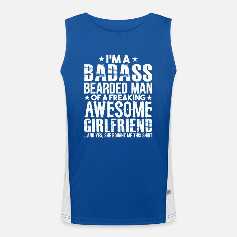 Bart Partner Beziehung Freundin Geschenk Funktionelles Kontrast-Tank Top für Männer 