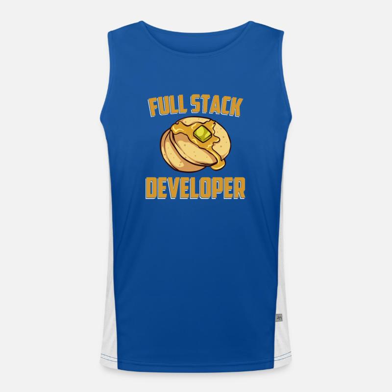 Full Stack Entwickler - Programmierer für Coding Science Funktionelles Kontrast-Tank Top für Männer 