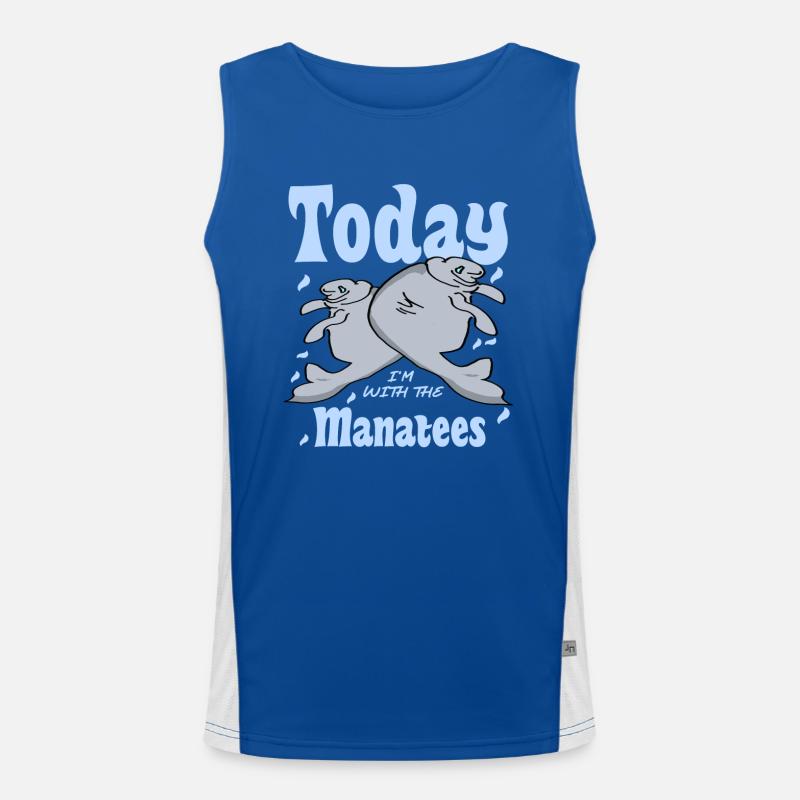 Manatee Saying Men's Functional Contrast Tank Top 