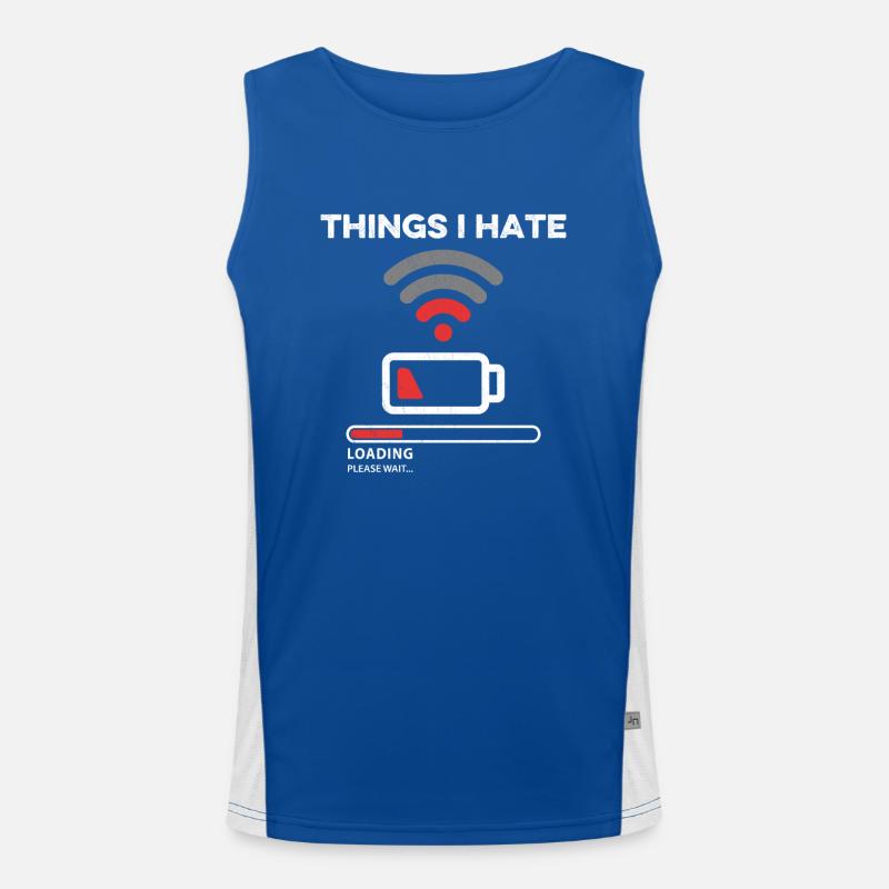 Dinge, die ich hasse Lustiger Programmierer Gamer Computer Nerd Funktionelles Kontrast-Tank Top für Männer 