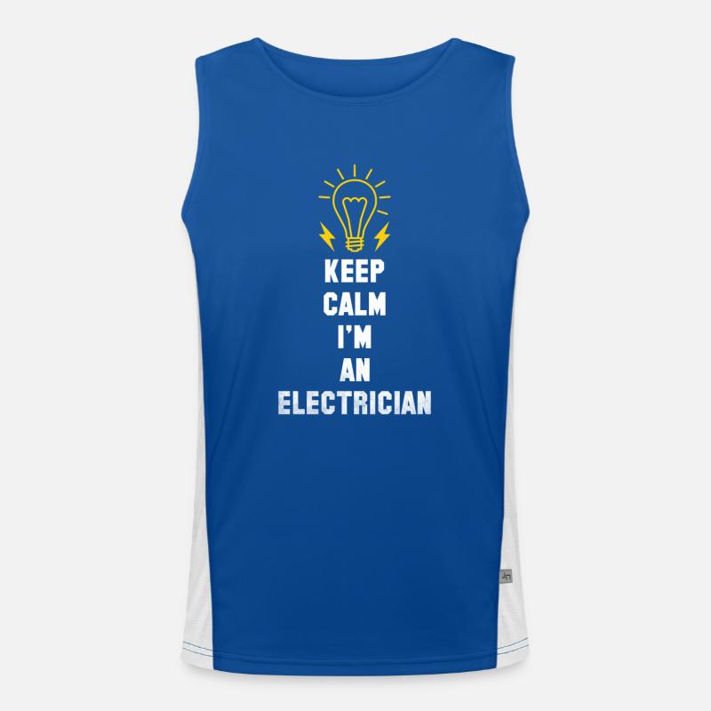 Electrician Electrical Engineering Insulation pliers Electronics Men's Functional Contrast Tank Top 