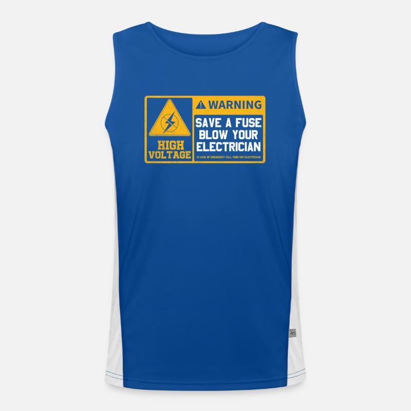 Electrician Electrical Engineering Insulation pliers Electronics Men's Functional Contrast Tank Top 