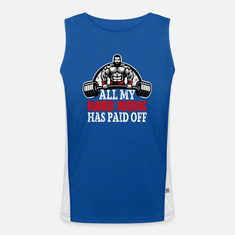 Finally it was worth it - Men's Functional Contrast Tank Top  - royal/white