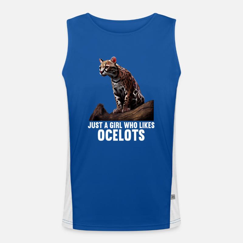 juste un garçon qui aime Ocelots Ocelot ocelot ocelot Débardeur respirant contrasté Homme 