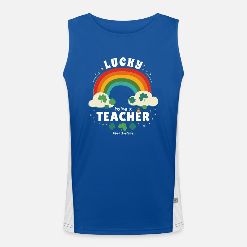 Glücklich, ein Lehrer zu sein, unterrichte ich das süßeste Kleine Funktionelles Kontrast-Tank Top für Männer 
