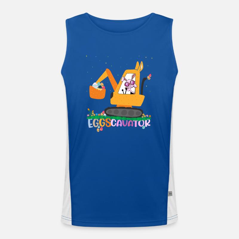 Girl Hunter - Easter Egg Hunt for Toddlers Funny Men's Functional Contrast Tank Top 