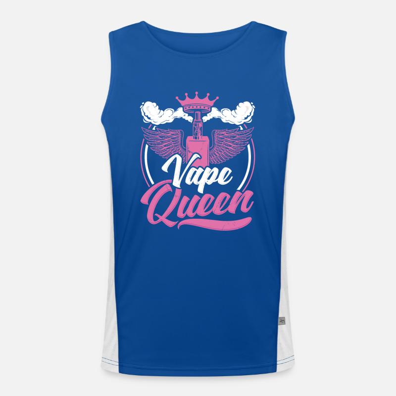 Vape Queen Smoker E Cigarette Vaping Men's Functional Contrast Tank Top 