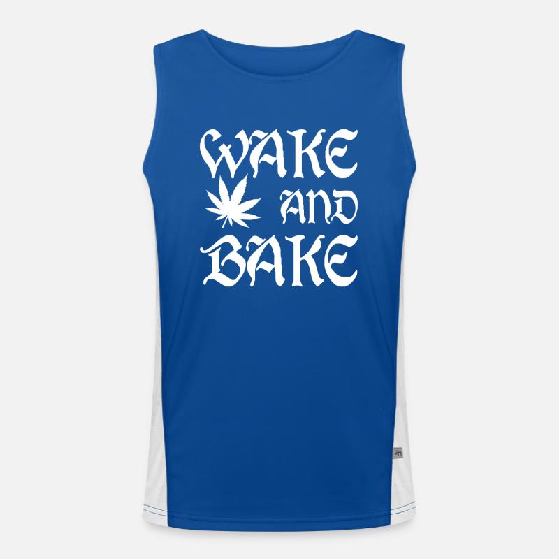 MARIHUANA SMOKE 420 CANNABIS WEED HANF DESIGN Funktionelles Kontrast-Tank Top für Männer 