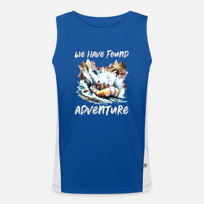 River Rafting - Men's Functional Contrast Tank Top  - royal/white