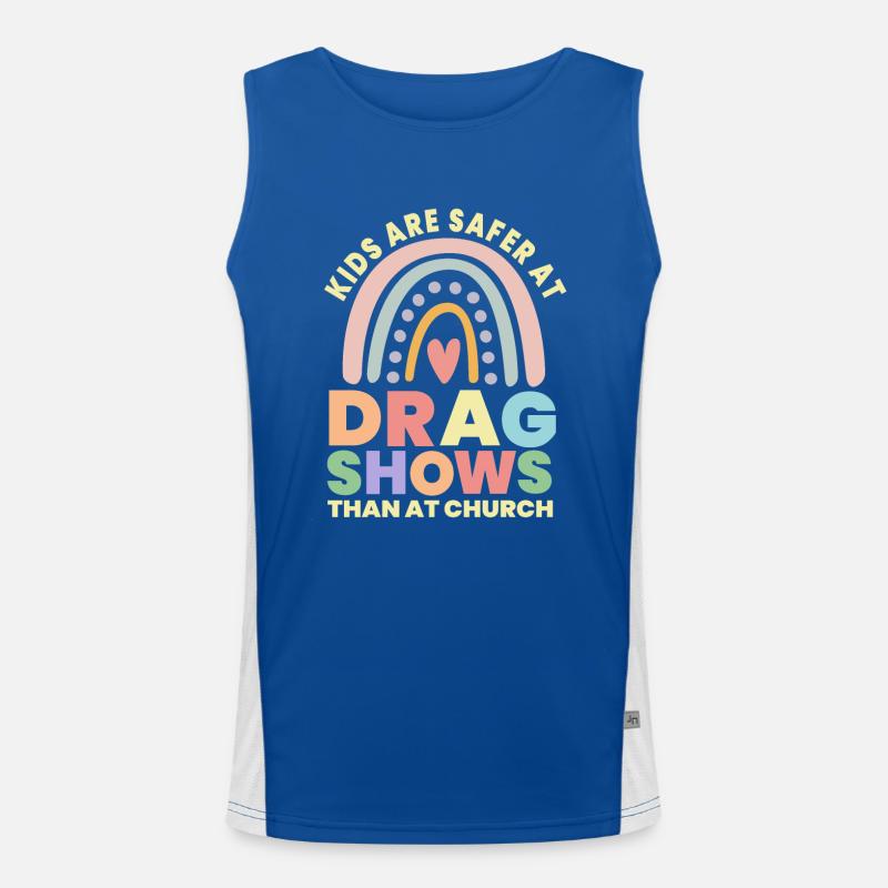 Kinder sind bei Drag-Shows sicherer als in der Kirche Funktionelles Kontrast-Tank Top für Männer 