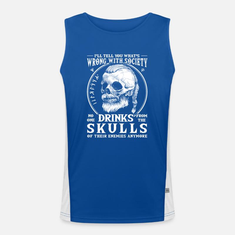 Falsche Gesellschaft, trinkt aus dem Schädel Eures Funktionelles Kontrast-Tank Top für Männer 