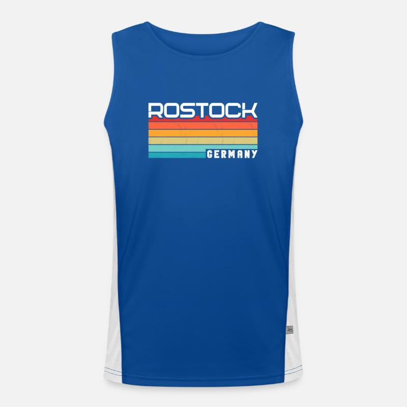 Rostockerin Rostocker Rostock - Men's Functional Contrast Tank Top  - royal/white