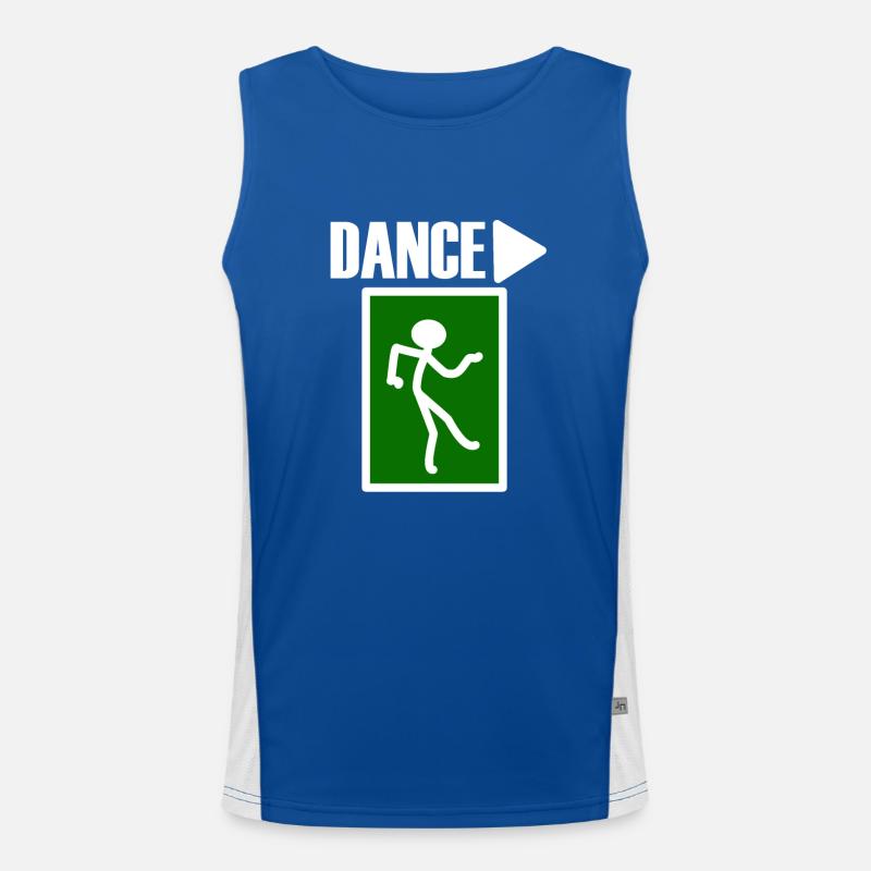 Dance, Lustiges Motiv für Party, Fest oder Konzert Funktionelles Kontrast-Tank Top für Männer 