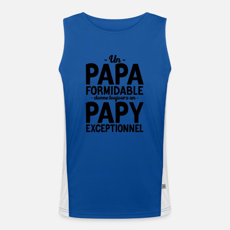 Papa formidable, papy exceptionnel Débardeur respirant contrasté Homme 