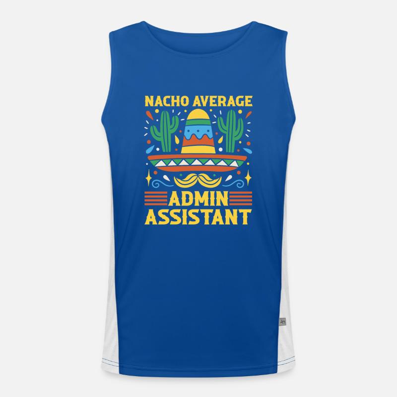 Nacho Average Admin Assistant Cinco De Mayo Débardeur respirant contrasté Homme 