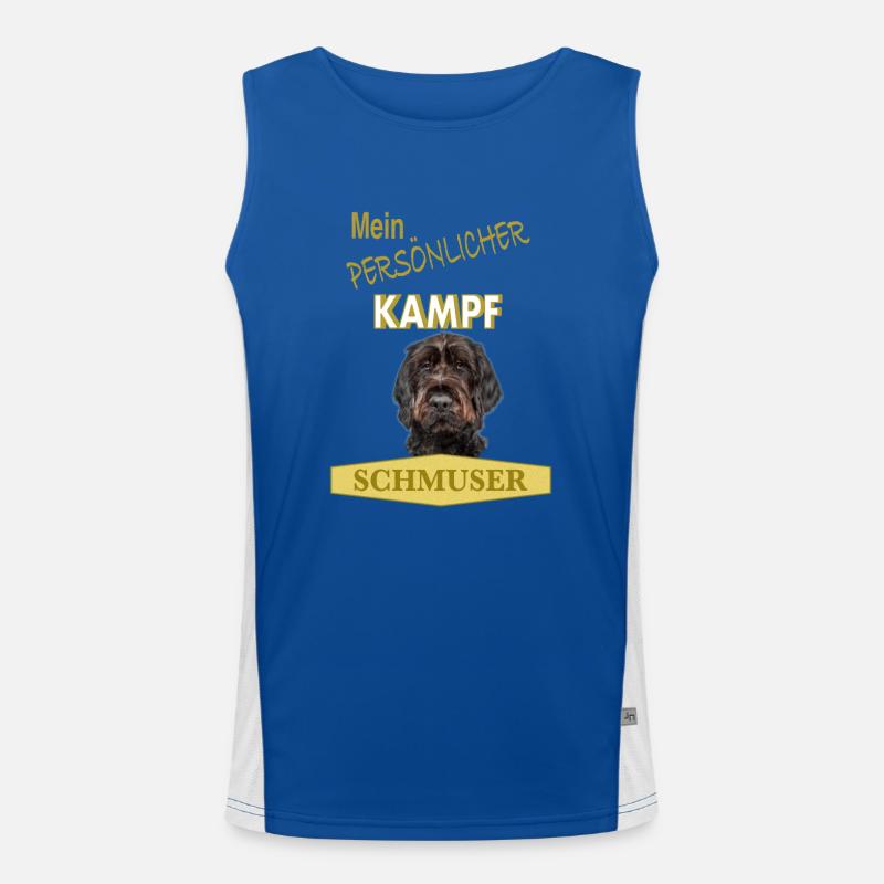 Persönlicher Kampfschmuser - Deutsch Drahthaar Funktionelles Kontrast-Tank Top für Männer 
