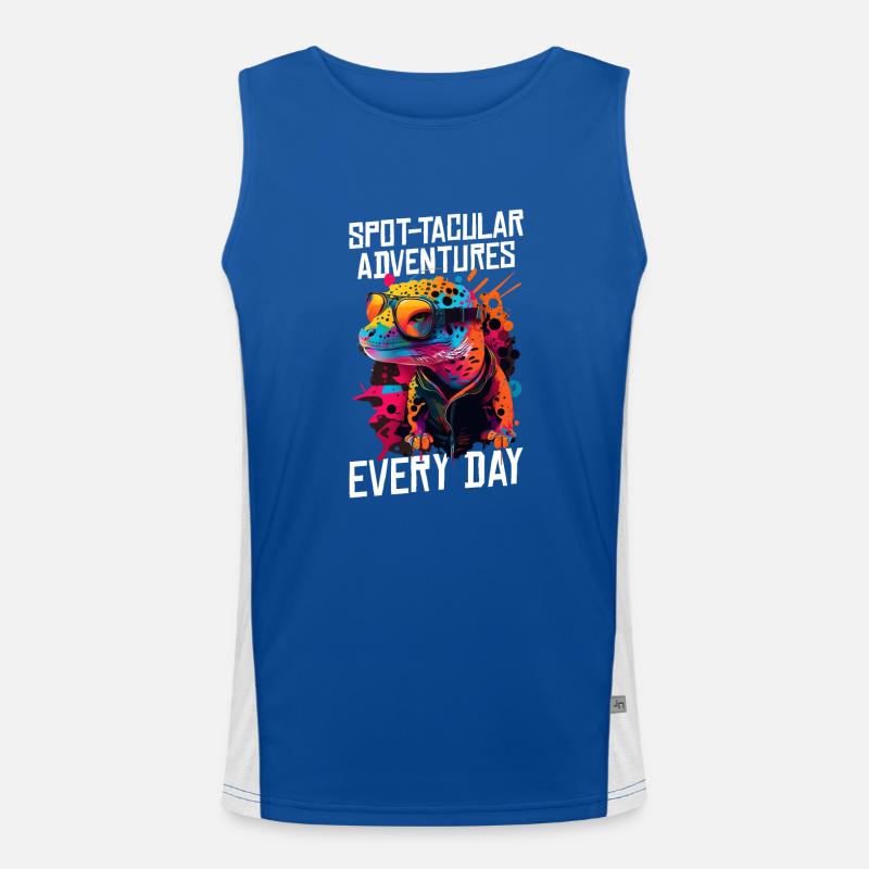 Leopard Gecko Lizard Lover Men's Functional Contrast Tank Top 