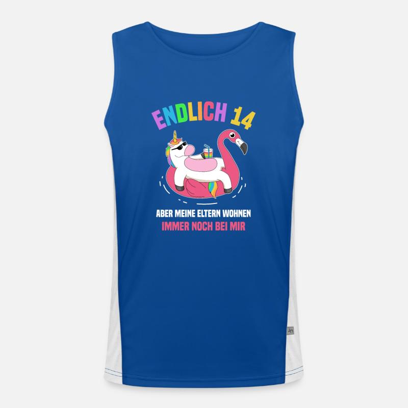 Endlich 14 Aber Meine Eltern Wohnen Noch Bei Mir Funktionelles Kontrast-Tank Top für Männer 