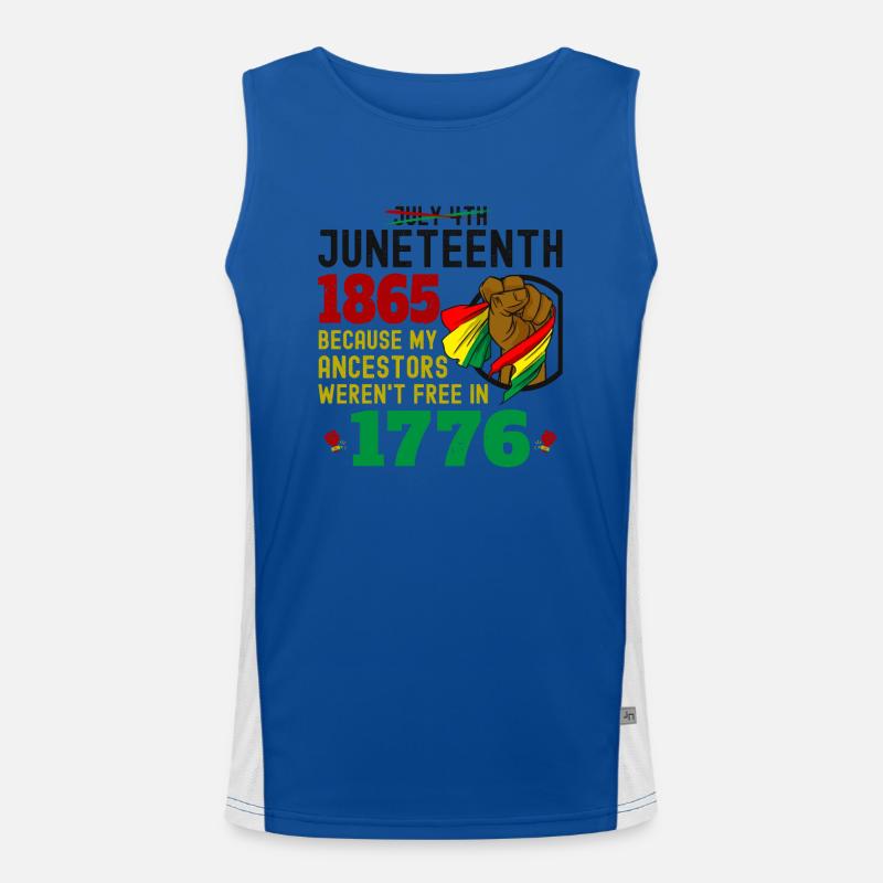 4. Juni 1865 Weil meine Vorfahren, Brown Funktionelles Kontrast-Tank Top für Männer 