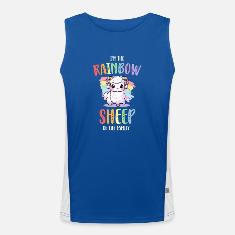 Rainbow Sheep LGBT Lesbian Gay Community Pride Débardeur respirant contrasté Homme 