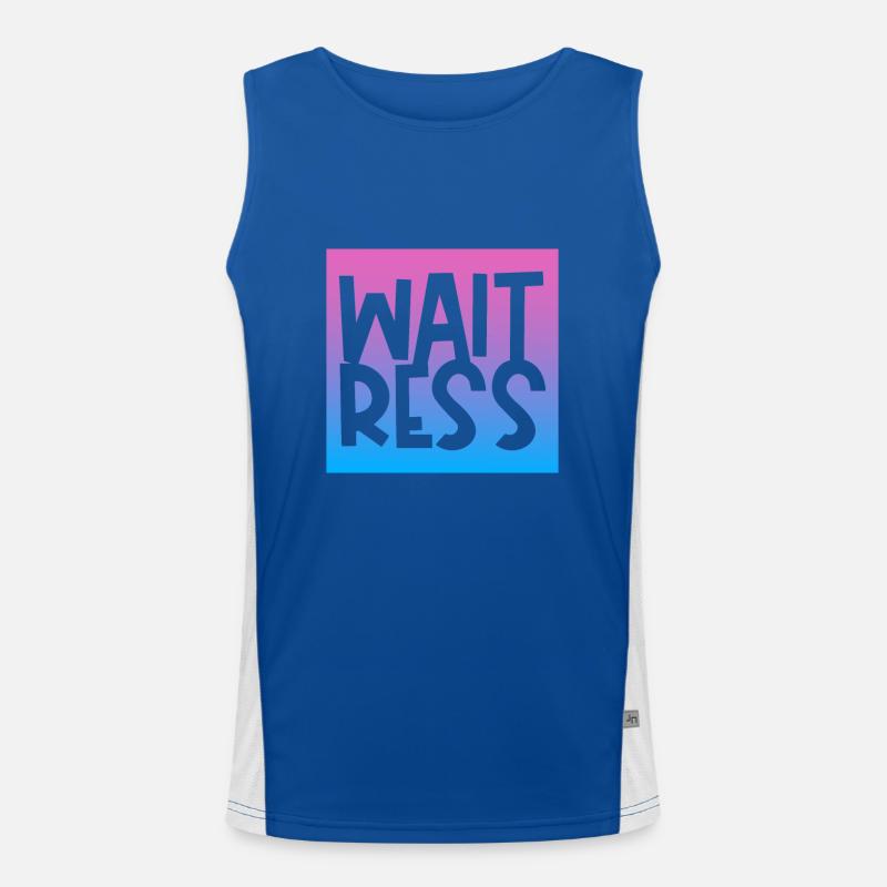 Diner Bar Kellnerin Kellner Funktionelles Kontrast-Tank Top für Männer 