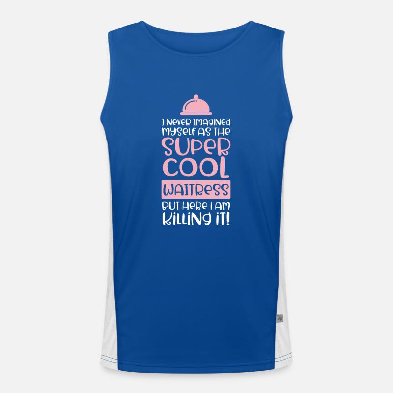 Diner Bar Kellnerin Kellner Funktionelles Kontrast-Tank Top für Männer 