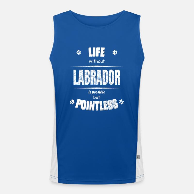 Life is possible but pointless - Labrador Men's Functional Contrast Tank Top 