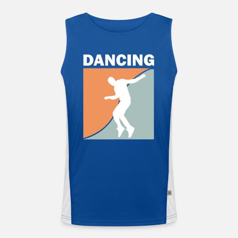 Dancing Dance Music Men's Functional Contrast Tank Top 