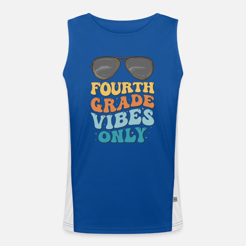 Fourth Grade Vibes Only 1st Grade Groovy Kids Men's Functional Contrast Tank Top 