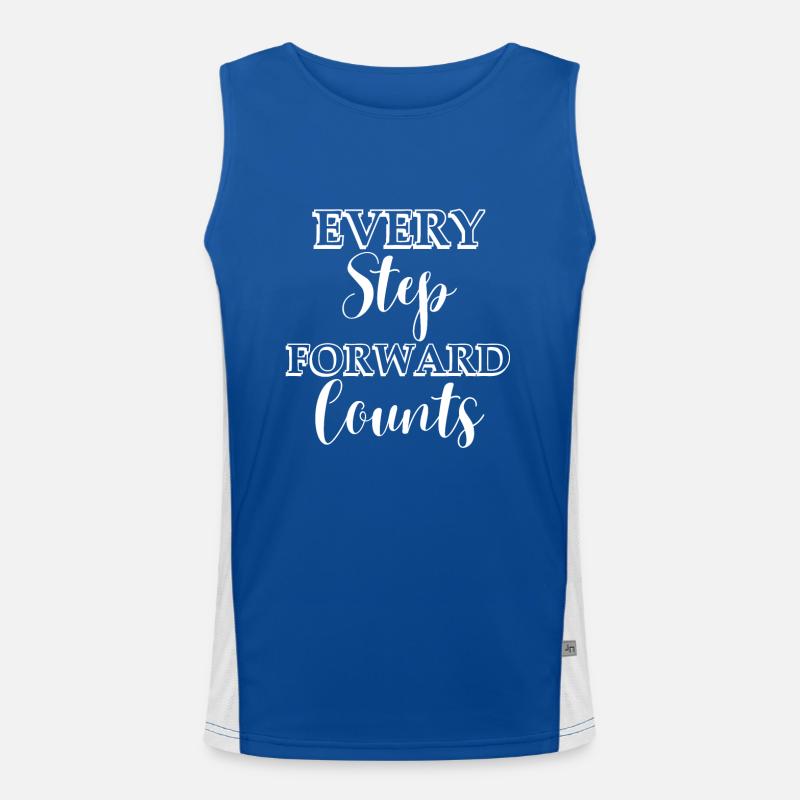 Every step forward counts Men's Functional Contrast Tank Top 