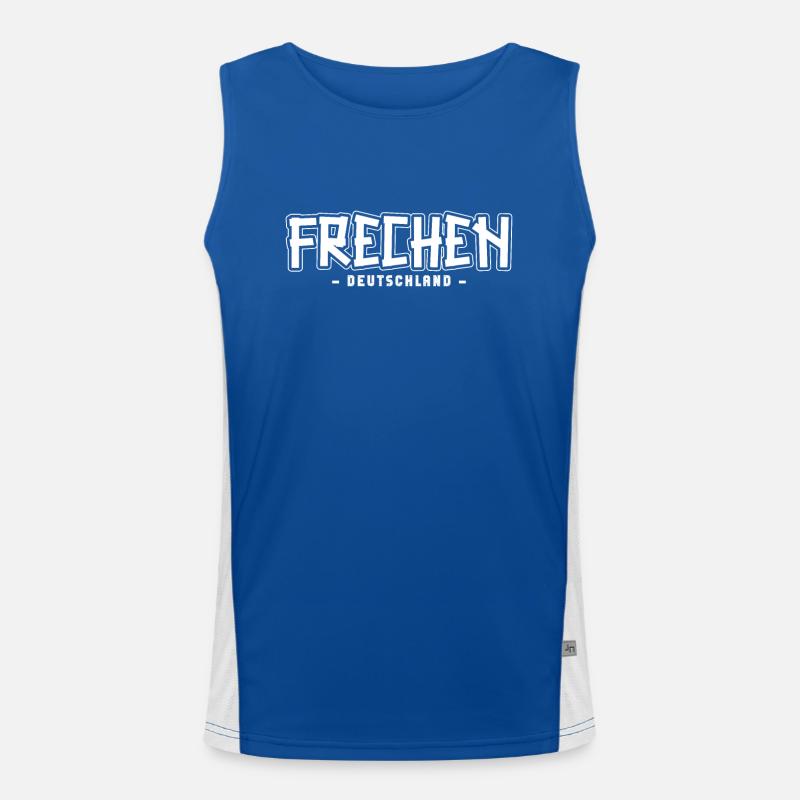 Frechenerin Frechener Frechen - Men's Functional Contrast Tank Top  - royal/white