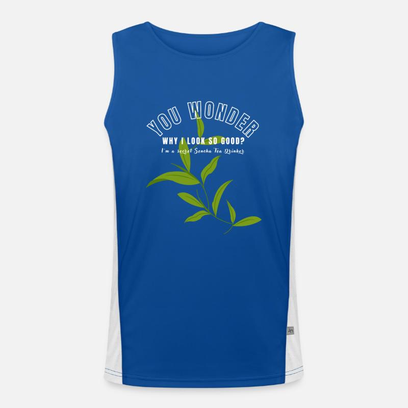 I'M A SECRET SENCHA TEA DRINKER SENCHATEE TEE Funktionelles Kontrast-Tank Top für Männer 