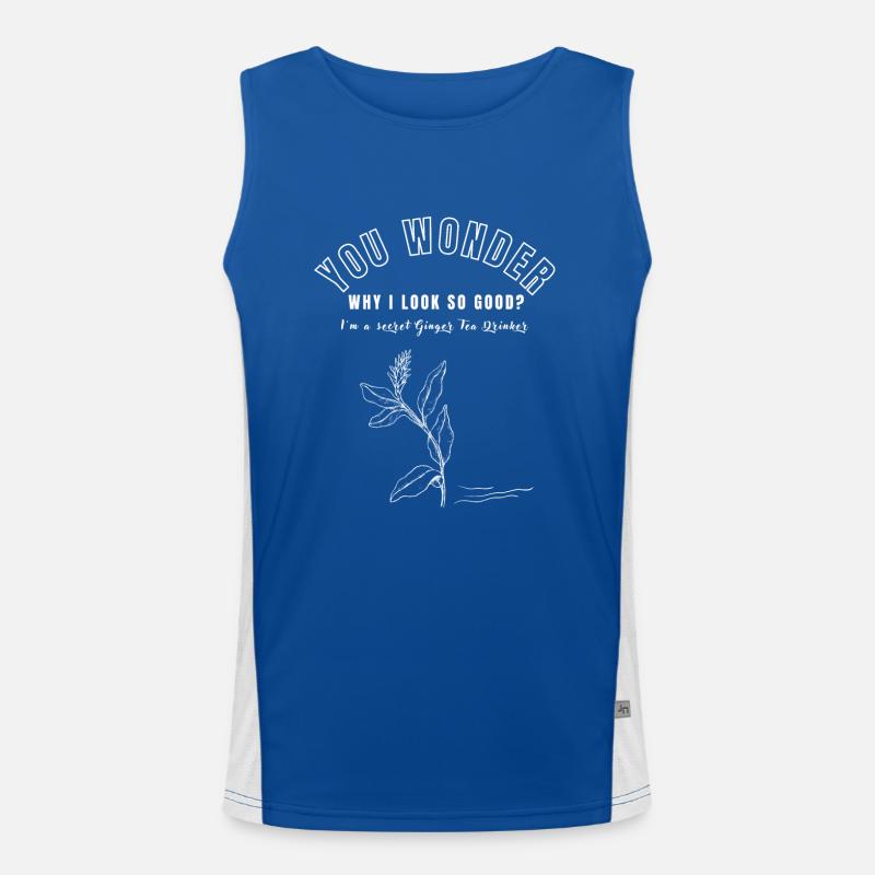 I'M A SECRET GINGER TEA DRINKER Ingwertee Ingwer Funktionelles Kontrast-Tank Top für Männer 
