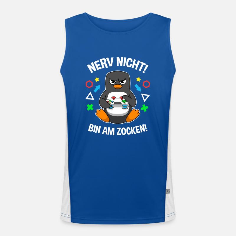 Controller Videospiel Zocker Gamer Computerspiel Funktionelles Kontrast-Tank Top für Männer 