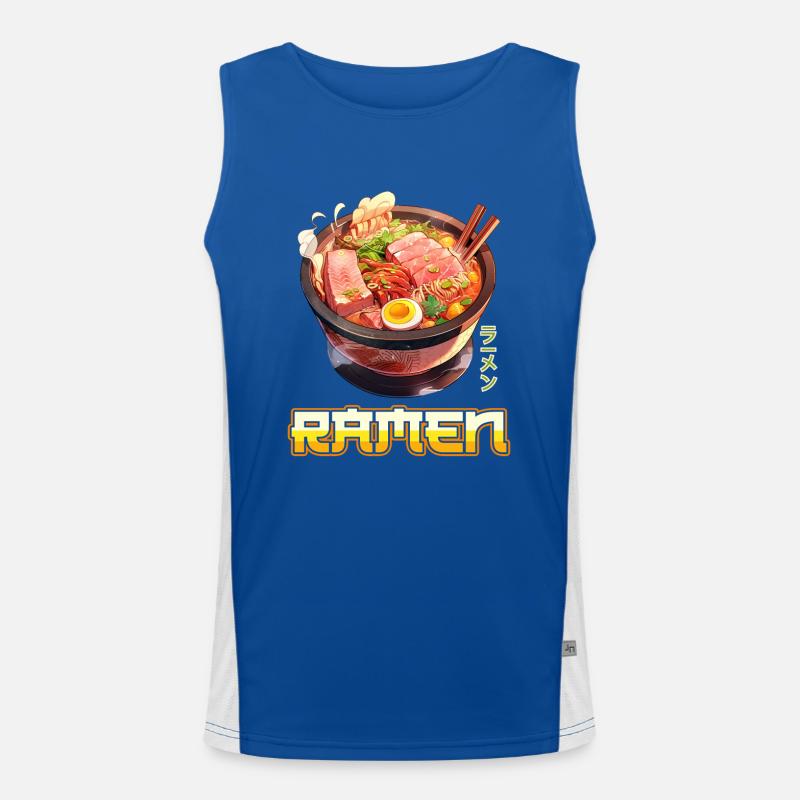 Anime Ramen Noodles Men's Functional Contrast Tank Top 