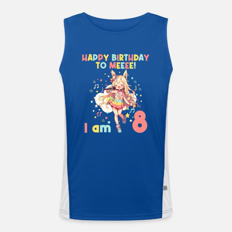 Anime Mandga K-Pop KPop Mädchen 8. Geburtstag Funktionelles Kontrast-Tank Top für Männer 