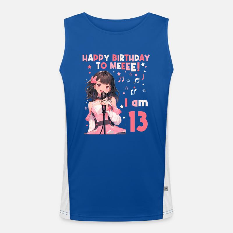 Anime Mandga K-Pop KPop Mädchen 13. Geburtstag Funktionelles Kontrast-Tank Top für Männer 
