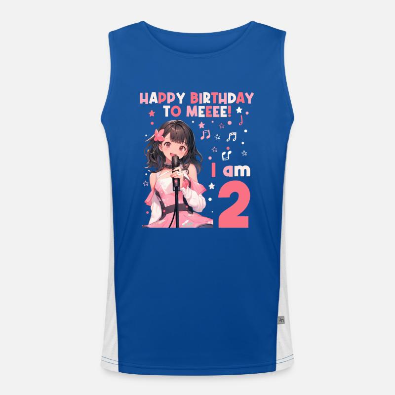 Anime Mandga K-Pop KPop Mädchen 2. Geburtstag Funktionelles Kontrast-Tank Top für Männer 