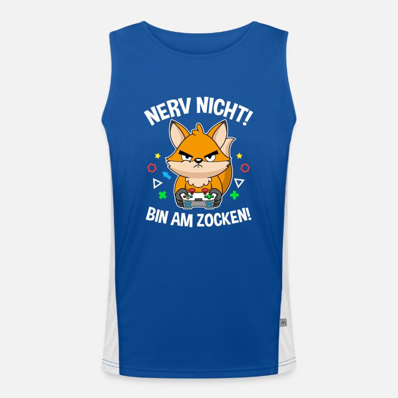 Controller Videospiel Zocker Gamer Computerspiel Funktionelles Kontrast-Tank Top für Männer 