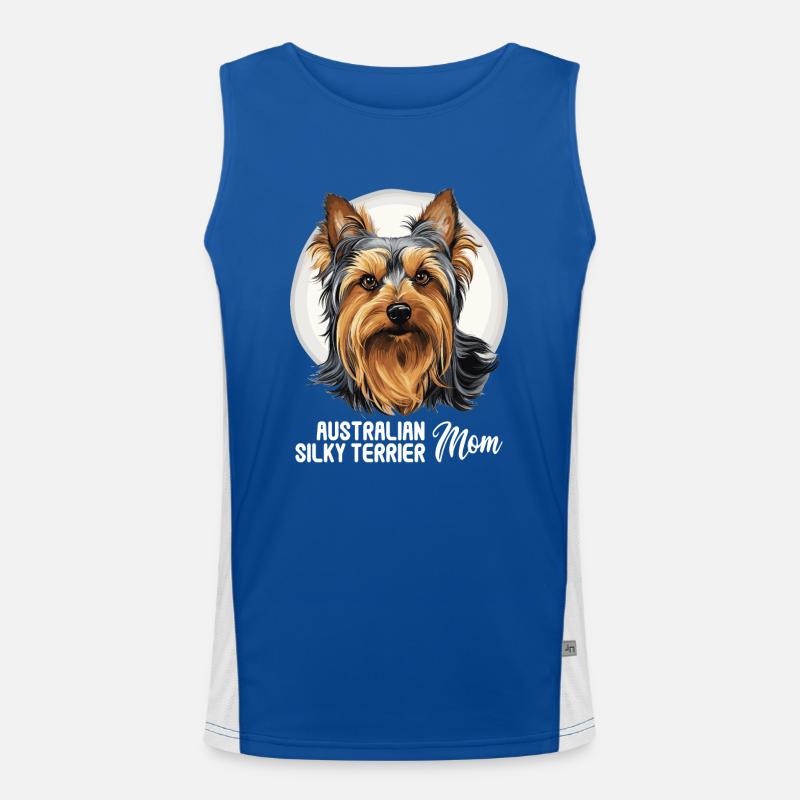 Australian Silky Terrier Men's Functional Contrast Tank Top 